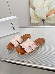 Celine Marina Mule In Canvas Powder Pink - 5