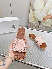 Celine Marina Mule In Canvas Powder Pink - 4