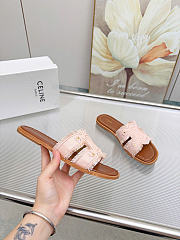 Celine Marina Mule In Canvas Powder Pink - 2