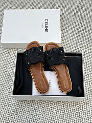 Celine Marina Mule In Canvas Black - 4