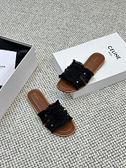 Celine Marina Mule In Canvas Black - 5