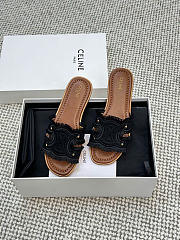Celine Marina Mule In Canvas Black - 6