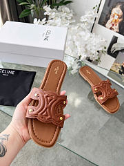 Celine Marina Mule In Calfskin Brown - 6