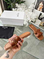 Celine Marina Mule In Calfskin Brown - 5
