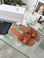 Celine Marina Mule In Calfskin Brown - 3