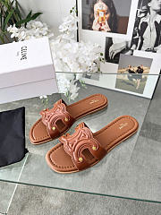 Celine Marina Mule In Calfskin Brown - 2