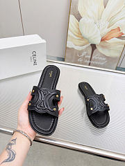 Celine Marina Mule In Calfskin Black - 4