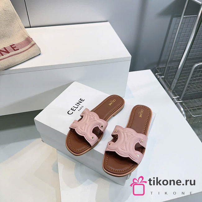 Celine Marina Mule In Calfskin Bleached Pink - 1