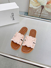 Celine Marina Mule In Canvas Powder Pink - 1