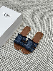 Celine Marina Mule In Denim Blue - 1