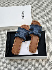 Celine Marina Mule In Denim Blue - 4