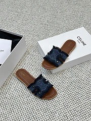 Celine Marina Mule In Denim Blue - 3