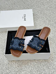 Celine Marina Mule In Denim Blue - 2