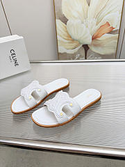 Celine Marina Mule In Calfskin White - 4