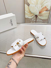 Celine Marina Mule In Calfskin White - 2