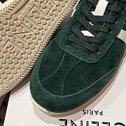 Celine Jogger Low Lace Up Sneaker In Calfskin & Suede Green - 5