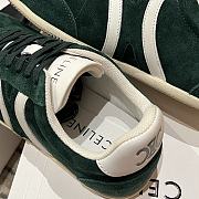 Celine Jogger Low Lace Up Sneaker In Calfskin & Suede Green - 4