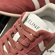 Celine Jogger Low Lace Up Sneaker In Calfskin & Suede Pink - 5