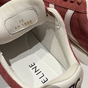 Celine Jogger Low Lace Up Sneaker In Calfskin & Suede Pink - 3