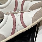Celine Jogger Low Lace Up Sneaker In Calfskin & Suede White/Pink - 5