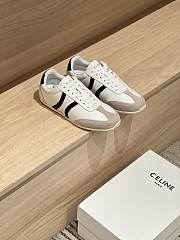 Celine Jogger Low Lace Up Sneaker In Calfskin & Suede White/Black - 1