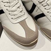 Celine Jogger Low Lace Up Sneaker In Calfskin & Suede White/Black - 4