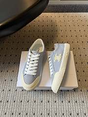 Celine Alan Sneaker With Triomphe In Canvas Light Gray - 6