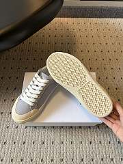 Celine Alan Sneaker With Triomphe In Canvas Light Gray - 4