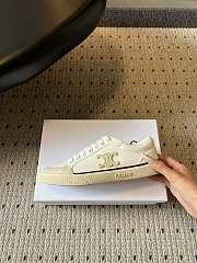 Celine Alan Sneaker With Triomphe In Canvas White - 5