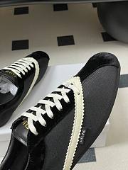 Celine The Flat Sneaker In Gros Grain, Velvet, Suede Goatskin And Lambskin Black/White - 6