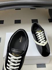 Celine The Flat Sneaker In Gros Grain, Velvet, Suede Goatskin And Lambskin Black/White - 2