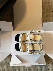 Dior Sandal with J'Adior Straps Black Embroidered Cotton 3.5cm - 3
