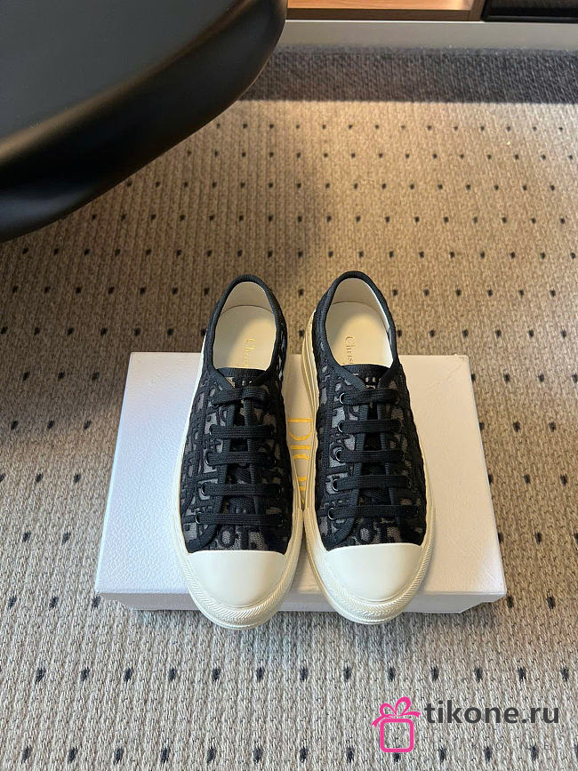 Walk'n'Dior Platform Sneaker Black Dior Oblique Embroidered Mesh - 1