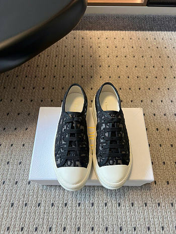 Walk'n'Dior Platform Sneaker Black Dior Oblique Embroidered Mesh