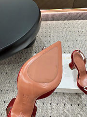 Amina Muaddi Rosie Slingback Satin Burgundy 9.5cm - 6