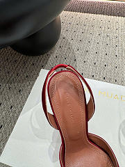 Amina Muaddi Rosie Slingback Satin Burgundy 9.5cm - 3