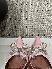 Amina Muaddi Rosie Slingback Satin Light Pink 9.5cm - 6