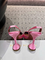 Amina Muaddi Rosie Slingback Satin Pink 9.5cm - 6