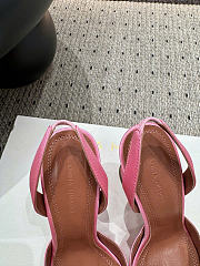 Amina Muaddi Rosie Slingback Satin Pink 9.5cm - 4