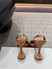 Amina Muaddi Rosie Slingback Satin Mocha 9.5cm - 6