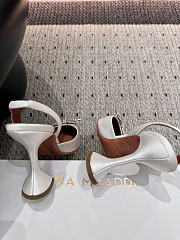 Amina Muaddi Rosie Slingback Satin White 9.5cm - 4