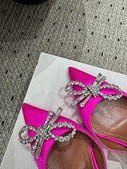 Amina Muaddi Rosie Slingback Satin Fuchsia 9.5cm - 4