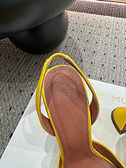 Amina Muaddi Rosie Slingback Satin Yellow 9.5cm - 6