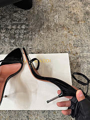 Amina Muaddi Bruna Sandal 95 Black Patent - 5