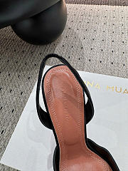 Amina Muaddi Rosie Slingback Satin Black 9.5cm - 3