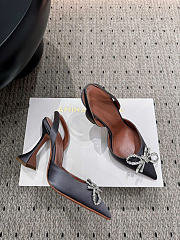 Amina Muaddi Rosie Slingback Satin Gray 9.5cm - 6