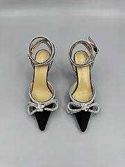 Mach&Mach Double Bow Satin Pumps 100mm Black - 4