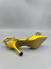 Mach&Mach Double Bow Satin Pumps 100mm Yellow - 6