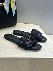 Dior Bloom Slide Black Dior Clover Embroidered Lambskin - 6