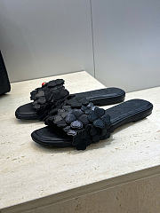 Dior Bloom Slide Black Dior Clover Embroidered Lambskin - 5